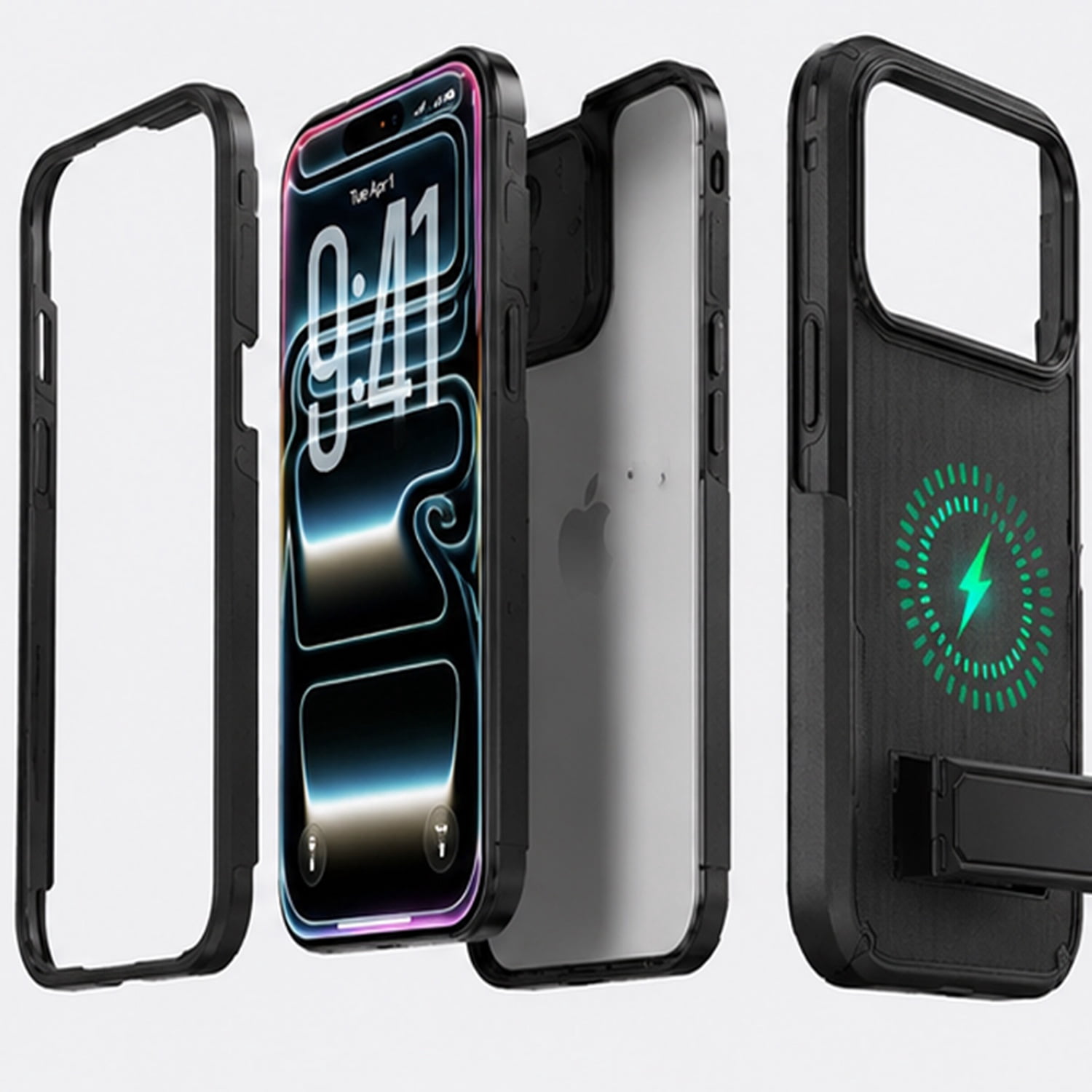 Dual Layer Hybrid Case and Belt Clip Holster for iPhone 17 Pro Max