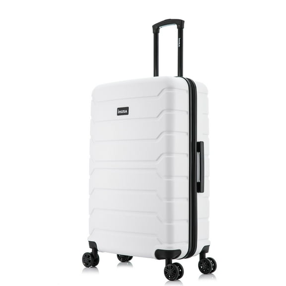 InUSA Trend 28" Hardside Lightweight Luggage with Spinner Wheels, Handle, and Trolley, White