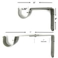 thumbnail image 2 of Urbanest Curtain Rod Bracket, Adjustable, Fits 1 1/4" Rod, Pewter, Set of 2, 2 of 6