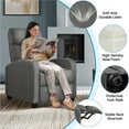 thumbnail image 3 of Yaheetech Modern Fabric Upholstered Recliner Chair with Pocket Spring for Home,Gray, 3 of 10