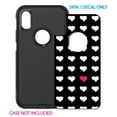 thumbnail image 2 of DistinctInk Custom SKIN / DECAL compatible with OtterBox Commuter for iPhone XS MAX (6.5" Screen) - Pink White Black Repeating Hearts, 2 of 5
