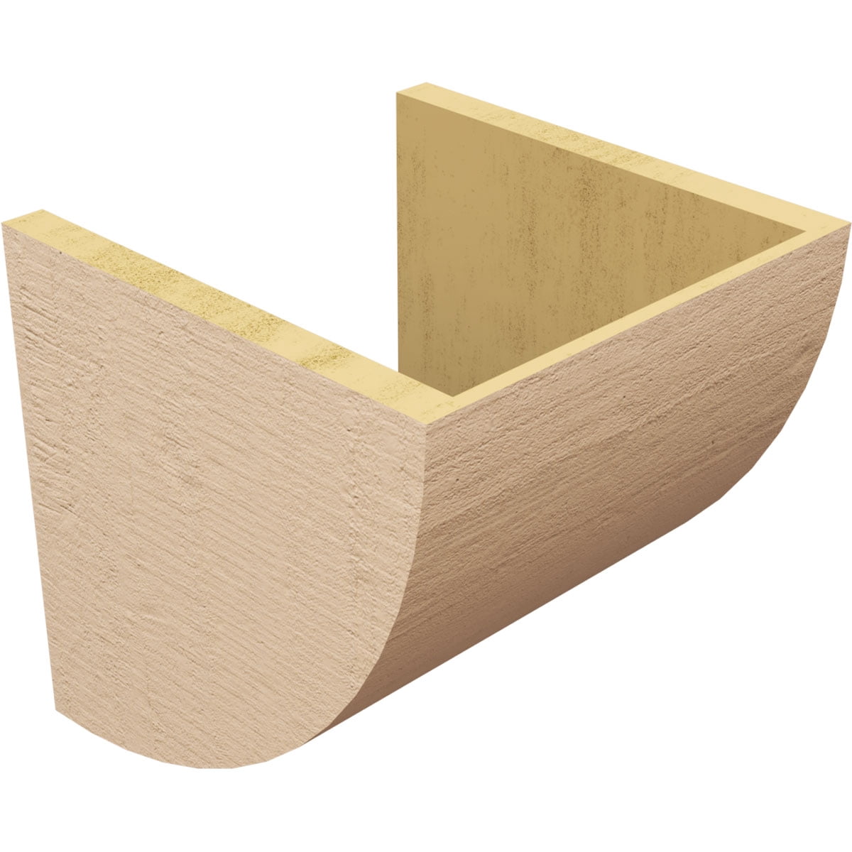12"W x 12"D x 12"H Wide Durham Rough Cedar Woodgrain TimberThane Corbel, Primed Tan