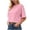 *Pink, variant on VBVC Women's Short Sleeve Crewneck Crop Top, Ladies' Lightweight Loose Fit Tee, Basic Plain Summer T Shirt For Women, Khaki , S-2XL