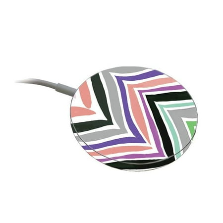 MightySkins APMACH-Colorful Chevron Skin Compatible with Apple MagSafe Charger - Colorful Chevron