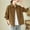 Coffee, variant on BZGTZT Women's Cotton Lapel Collar Coats Solid Button Down Jackets Casual Long Sleeve Outerwear Loose Fit Tops