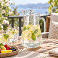 thumbnail image 5 of Acrylic Pitcher, Clear Plastic Water Pitcher with Lid Fridge Jug,Shatter-Proof, Sangria, Tritan Glassware Lookalike, Dishwasher Safe 1.5L, 5 of 7
