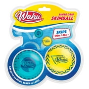 Wahu Wahu Super Grip Skimball 2-Pack Blue/Yellow - 100% Waterproof Ball Can Skip Over 150-Feet Across The Water