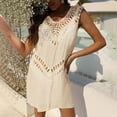 thumbnail image 6 of Swimsuit Cover Up Beach Swim Cover Up Women's Hand Hook Stitching V Neck A Line Skirt Sexy Beach Bikini Swimsuit Cover Up, 6 of 7