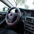 thumbnail image 3 of Cloth Car Steering Wheel Covers Universal 15 Inches Car Steering Wheel Covers for Women, 3 of 4