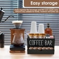 thumbnail image 3 of Coffee Station Organizer with Drawer 2 Layer Wood Coffee Bar Accessories Organizer with Handle Space Saving Coffee Condiment Organizer Versatile Coffee Pods Holder for Coffee Bar Decor, 3 of 10