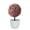 Pink, variant on Bueautybox Artificial Potted Plant Ball Simulated Floral Ball Topiary Tree Bonsai for Home Wedding Tabletop Decor