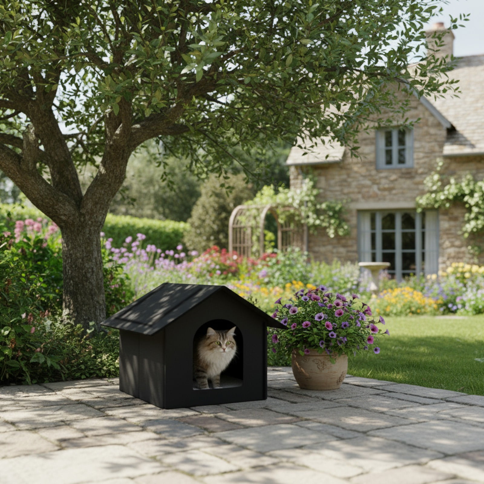 Waterproof Pet House under $5! CQCYD Waterproof Outdoor Dog House with Insulation - Foldable Aluminum Foil Kennel Bed for Small Medium Large Dogs Cats