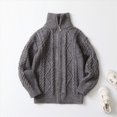 thumbnail image 2 of WXFAZCVU Boys Full Zip Long Sleeve Cardigan Knit Casual Cardigan Sweater Top Trendy Clothes Size 11-12 Years, 2 of 4