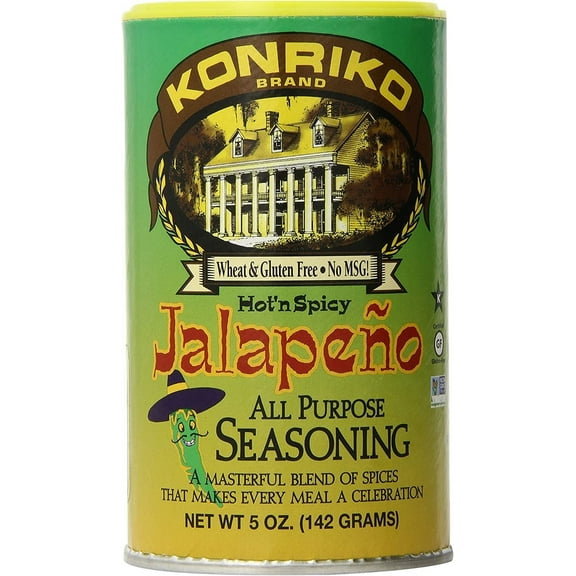 Konriko - Jalapeno All JB28 Purpose Seasoning 5 oz - Wheat Free - Gluten Free - No MSG