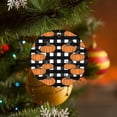 thumbnail image 3 of Christmas Ceramic Ornament Pumpkin Buffalo Plaid Keepsake Ceramic Ornament Happy Halloween Ornament for Christmas Tree Xmas Gift, 3 of 8