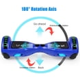 thumbnail image 4 of Hoverboard 6.5" Two-Wheel Self Balancing Hoverboard with LED Lights Electric Scooter and Bluetooth for Adult Kids Gift Blue, 4 of 5