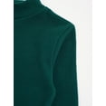 thumbnail image 4 of YIZYIF Kids Girls Long Sleeve Warm Shirt Basic Layer T-Shirt Solid Color Undershirt Thermal Tops Green 7-8, 4 of 7