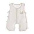 thumbnail image 1 of Tumotour Modal Rompers for Toddler Button Down Outfits Soft Fashion Newborn Clothes Summer Casual Sleeveless Jumpsuits Solid Color Onesie Bodysuits for Infant Baby Boy Girl, 1 of 3