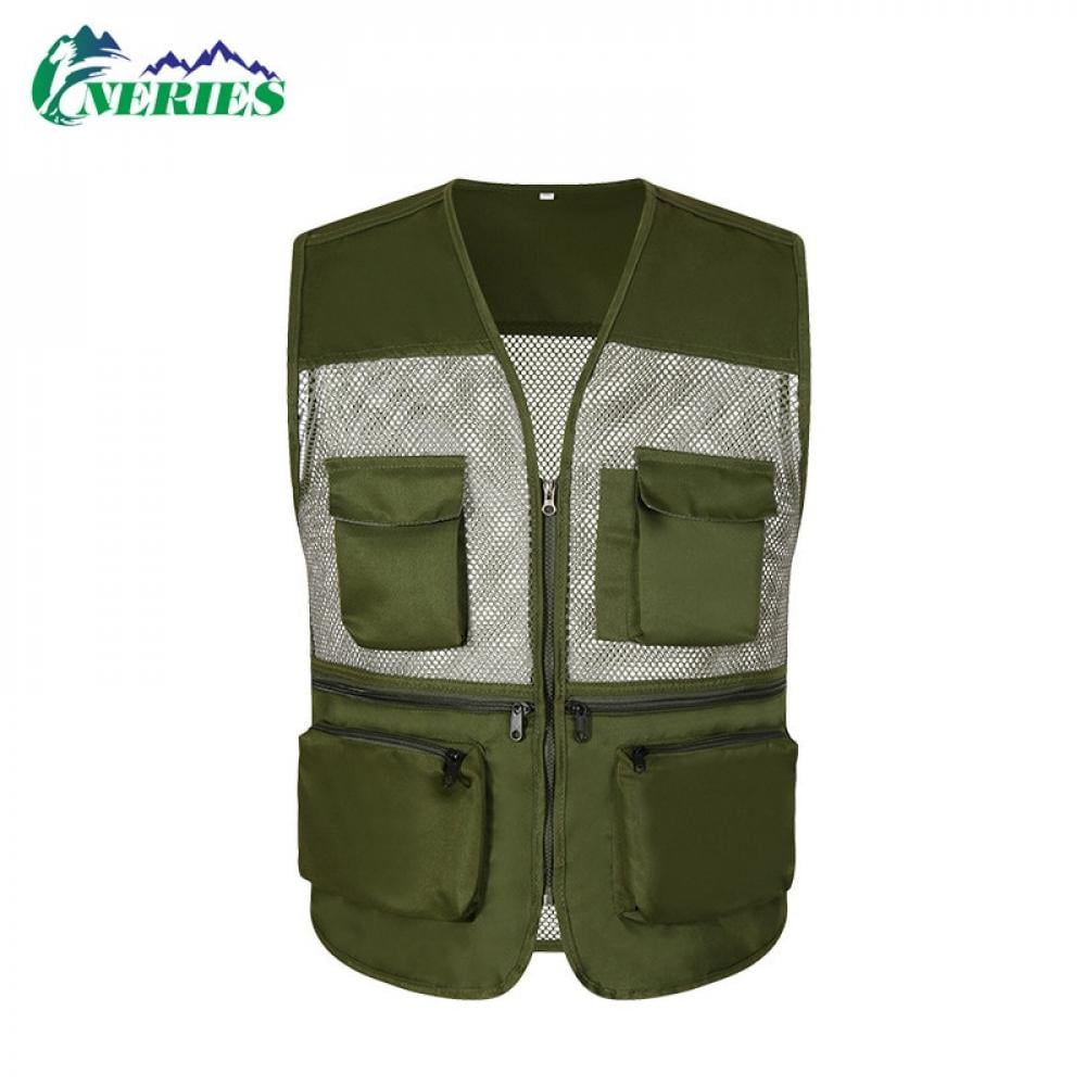 Timber Creek Pocketed Outdoor Mesh Vest Hunting,Fishing,Hiking XXL Gray Green 