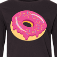 thumbnail image 4 of Inktastic Pink Donut with Sprinkles Long Sleeve Youth T-Shirt, 4 of 5