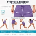 thumbnail image 6 of Women's High Waisted Yoga Shorts with Zipper Pockets, Loose Fit Drawstring Athletic Shorts for Women, Quick Dry Breathable Casual Workout Running Lounge Shorts for Gym Hiking Travel, 6 of 8
