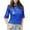 Blue, variant on Patlollav Womens Fashion Half Sleeve Round Collar Print T-Shirt Blouse Sequin Loose Tops
