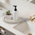 thumbnail image 4 of Silicone Bathroom Tray Round Kitchen Counter Organizer Decorative Vanity Accessories Coffee Table Decor for Perfume, Candle, Soap Dish, 9 Inch, Beige, 4 of 7