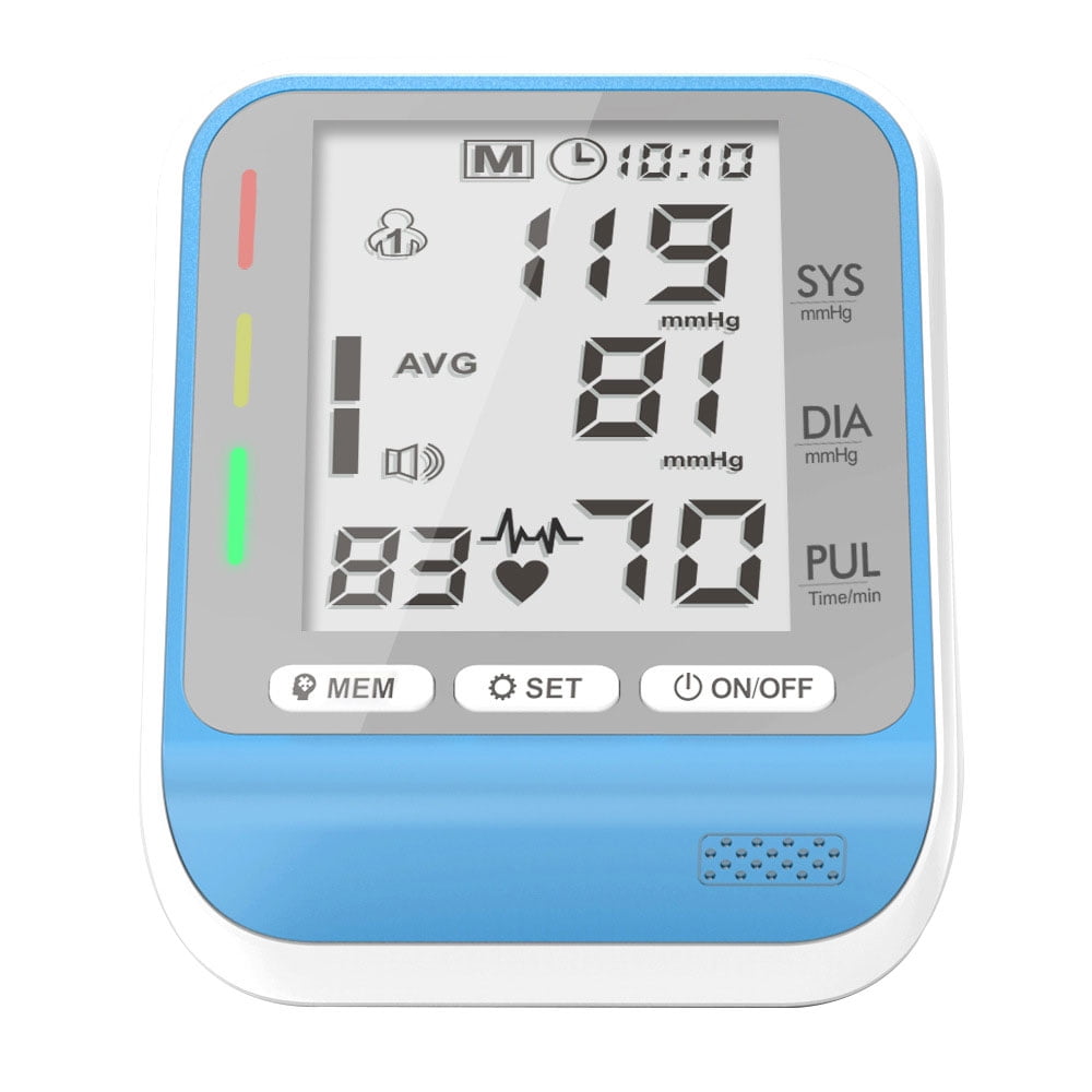 Wrist Blood Pressure Monitor, Automatic Blood Pressure Machine Cuff, Digital BP Machine with 3-Color Indicator and LCD Display