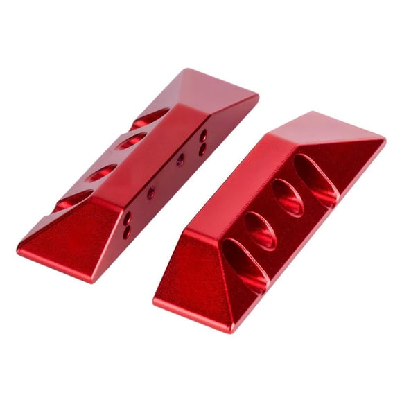 Pedales laterales para coche de control remoto a escala 1/32, de aleación de aluminio, de rendimiento, resistentes, fáciles de reparar, ligeros y Rojo