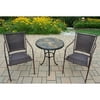 Oakland Living Stone Art 3 Piece Bistro Set in Coffee