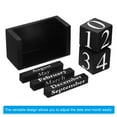 thumbnail image 4 of Uxcell Vintage Wood Block Perpetual Calendar, Reusable Wooden Month Date Display Blocks for Desk 3.7", Black, 4 of 4