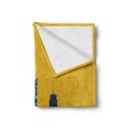 thumbnail image 2 of Boston Soft Flannel Fleece Throw Blanket, Iconic Buildings Flat City Illustration and Egg Yolk Color Sky, Cozy Plush for Indoor and Outdoor Use, 50" x 60", Earth Yellow Dark Blue, by Ambesonne, 2 of 6
