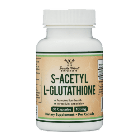 S-Acetyl L-Glutathione 100mg, Made and Tested in The USA, 60 Count (Acetylated (Best Iv Glutathione Brand In The Philippines)