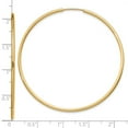 thumbnail image 2 of 10k Solid Yellow Gold 1.5mm Polished Round Endless Hoop Earrings 51x51mm Wide 1.5mm Thick Hoop Earring for Women, 2 of 2