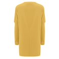 thumbnail image 5 of YEJIMAN Yellow V Neck T Shirts For Women, Full Size Pocketed Round Neck Long Sleeve T Shirt Women's Spring and Autumn Pocket Round Neck Long Sleeve T Shirt Casual Loose Top, 5 of 5