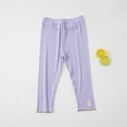thumbnail image 2 of zbxnLI Toddler Girls Capri Leggings for Kids 3/4 Pants Girls Elastic Waist Cropped Leggings, 2 of 6