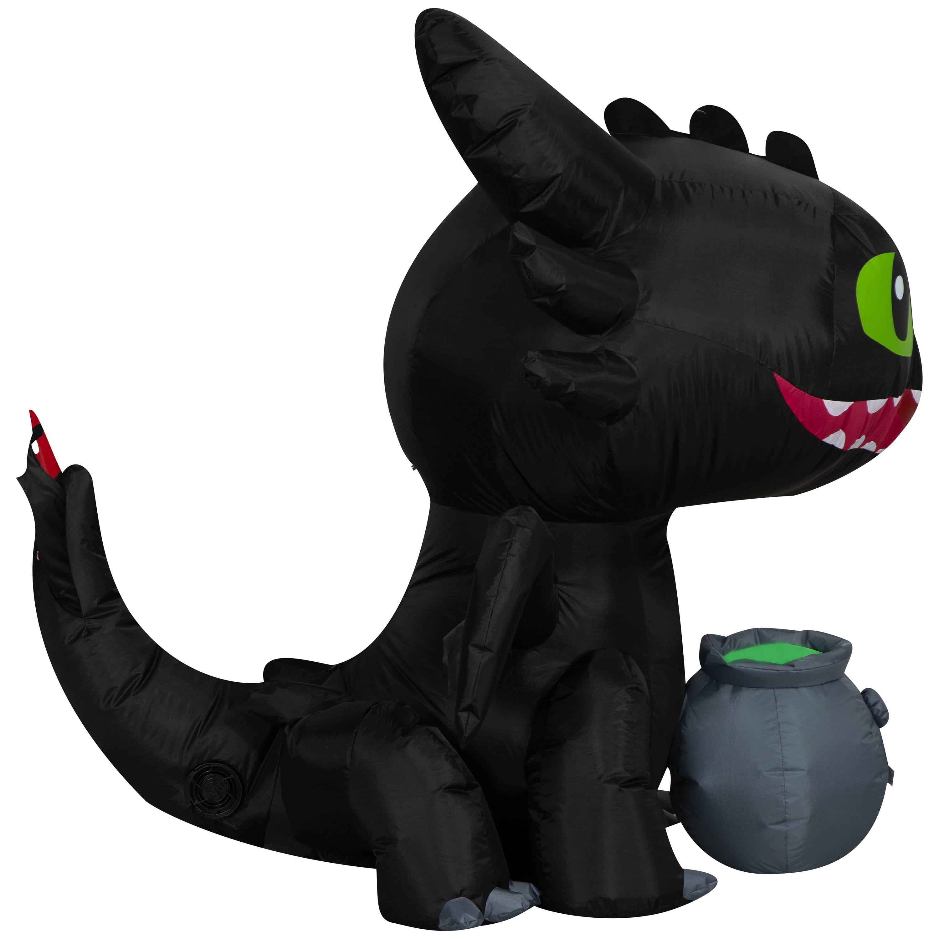 Airblown Halloween Yard Inflatables Light Toothless with Cauldron Universal, 4.2 ft
