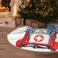 thumbnail image 5 of Lukts Medicine Gnome Truck Red Print Color Life Christmas Tree Skirt, Winter Holiday Tree Mat Decoration ,Can be Used as A Shawl-36", 5 of 6