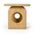 thumbnail image 2 of Benjara Noe Ohan 22" Side End Table- Square Top- Light Brown Solid Rubberwood, 2 of 5