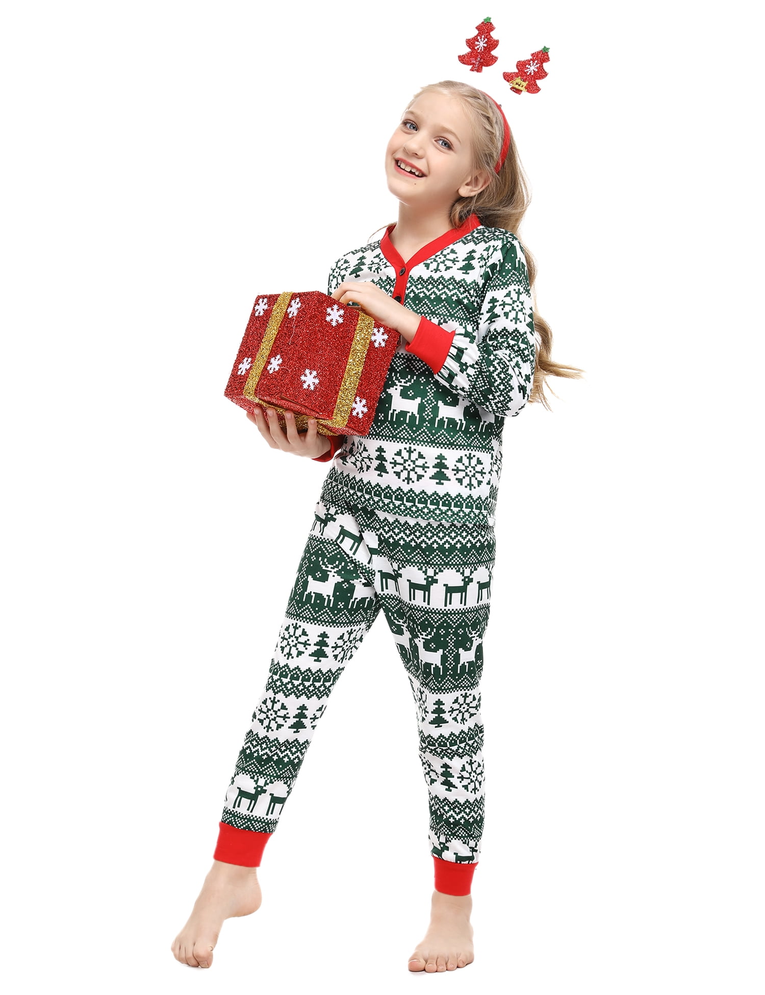 Uniexcosm Big Girls Sleepwear Pajamas Set 2 Piece Loungewear Long