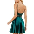City Studio Womens Juniors Satin Mini Cocktail and Party Dress