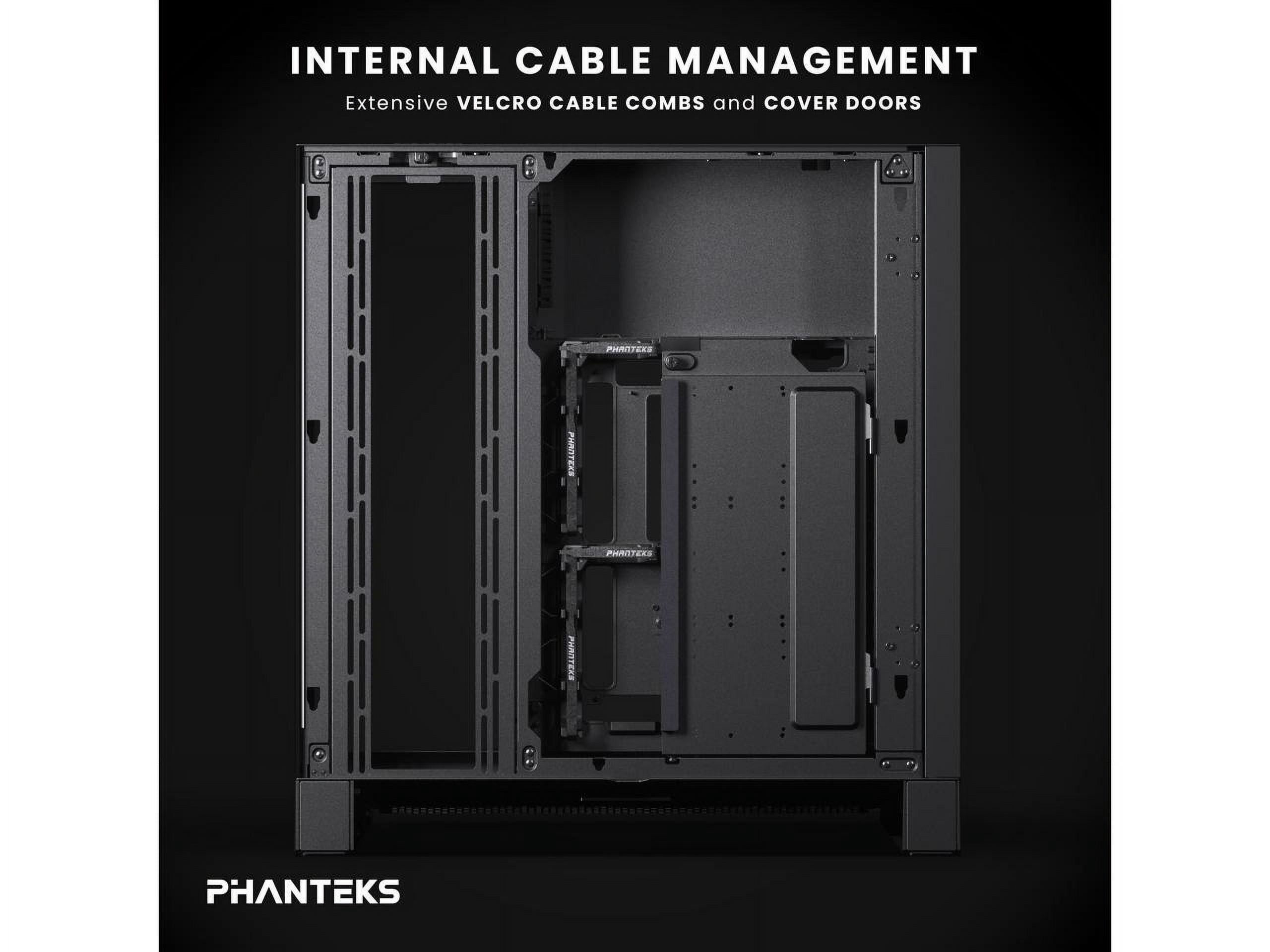 Phanteks NV9 MKII, Showcase Full-Tower Chassis, Rear-Connect MB Support, Integrated D/A-RGB Lighting, Seamless Tempered Glass Design, 11x 140mm Fan Positions, Black