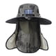 thumbnail image 2 of Sombrero solar de ventilador solar al aire libre, tapa de pesca de protección solar de borde anchos impermeables con colgajo de tapa del cuello de oscuro, 2 of 8