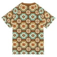 thumbnail image 6 of FORMRS Boys Rash Guard with Short Sleeves UPF 50+ Swim Shirts Sizes 3-12T, Retro Blossom Flower, 6 of 6