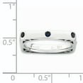 thumbnail image 4 of Created Sapphire Sterling Silver Polished Square Ring, 4 of 7