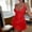 Red, variant on Sakmal Cozy Chemise Nightgowns Women See Through Spaghetti Straps Black Lightweight Moomoo Dress Lace Scoop Neck Short Sleeveless Chemises S-3XL