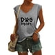 thumbnail image 2 of Camisas con estampado informal con estilo para mujer, camisetas holgadas de manga corta de talla grande, blusa con cuello en V OAVQHLG3B Store lin121212, 2 of 5