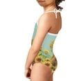 thumbnail image 4 of FOR U DESIGNS Sloth Sunflower Halter Neck One Piece Swimsuit Size 7-8 Years Pool Beach Outfit Lightweight Sleeveless Bathing Suit for Kids Girls Cute Backless Swimwear, 4 of 6