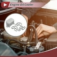 thumbnail image 2 of Enfriador de aceite del motor Unique Bargains para PEUGEOT 206 CC 2005-2007, enfriador de aceite de transmisión con juntas O-ring No.1103L1, aleación de aluminio, tono plateado, 1 juego, 2 of 6