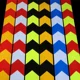 thumbnail image 2 of Cintas reflectantes adhesivas para bicicleta, pegatinas de advertencia, reflectores de flechas blancas y rojas para seguridad vial, película MTB para automóviles, 2 of 5